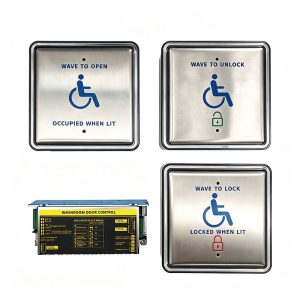 LED Indicator Stainless Steel Surface Mounted Box ADA Auto Door Touchless Capacitive Inductive Handicapped Switch
